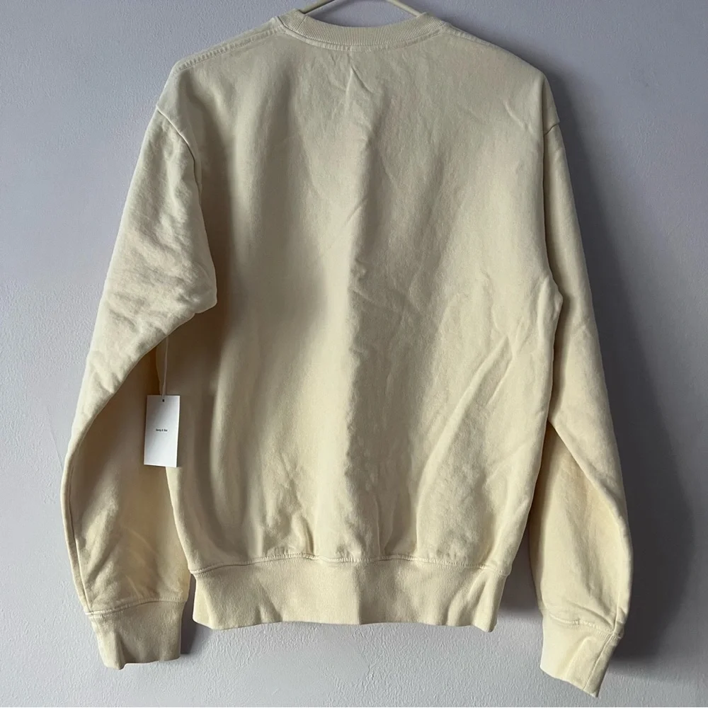 NWT Sporty & Rich Fitness Group Cream Sweatshirt XS - Picture 5 of 10